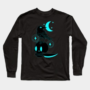 Raven and Skull Long Sleeve T-Shirt